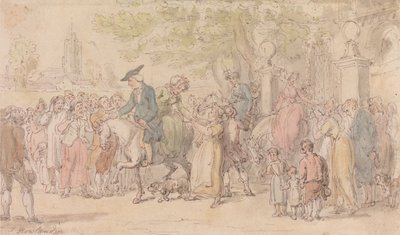 De Vicar van Wakefield - Het Vertrek uit Wakefield door Thomas Rowlandson